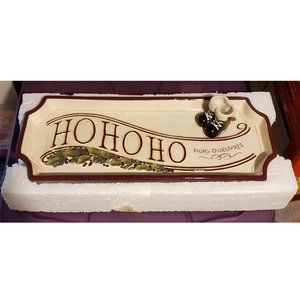 Grasslands Road Deck the Halls HoHoHo Appetizer Tray with Toothpick Holder, EUC